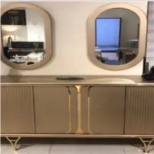 آینه و میز کنسول مدل ویکتوریا مبلمان نارنجی مدل 528349