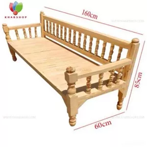تخت سنتی 160 در 60 نیمکت سنتی صندلی سنتی مبلمان نارنجی مدل 516197