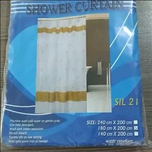 پرده حمام پولیستر با کیفیت مبلمان نارنجی مدل 527563