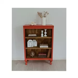 بوفه و مینی کتابخانه خاص جنس ترکیب ام دی اف و چوب روی مبلمان نارنجی مدل 520855