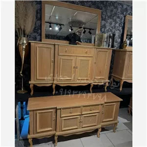 آینه کنسول ست میز تی وی حصیری آرتین راش مبلمان نارنجی مدل 524428