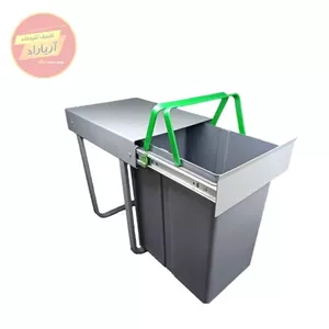 سطل زباله ریلی کابینت 3611 یک مخزن 20 لیتری پلاتین مبلمان نارنجی مدل 525133