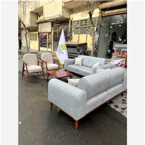 مبل راحتی مینی مال پارچه نیو ترک تکی ها پیکاسو هزینه ارسال پایه مشتری میباشد مبلمان نارنجی مدل 514464