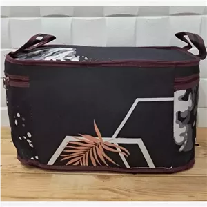 باکس لباس و ژاکت و پتو و حوله زیر تختی و نظم دهنده همه کاره و باکس لباس ضخیم و کاربردی باکس تترون سایز کوچک مدل لوزی مبلمان نارنجی مدل 527092