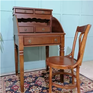 میزتحریر و صندلی کلاسیک قهوه ای ولیعصر مبلمان نارنجی مدل 525550