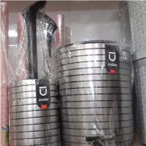 سطل و فرچه توالت برند بازن مدل تایلندی مبلمان نارنجی مدل 524604