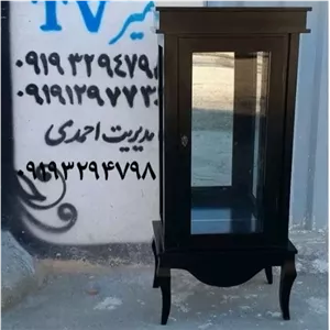 مینی بوفه مشکی کلاسیک مبلمان نارنجی مدل 524061