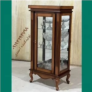 مینی بوفه چوبی فندقی آهویی مبلمان نارنجی مدل 527364