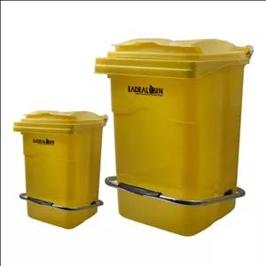 سطل زباله پدالی ایده آل مدل 12 و 60 لیتری مجموعه دو عددی مبلمان نارنجی مدل 525044