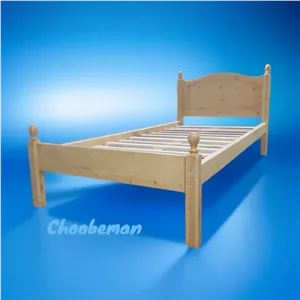 تخت خواب تمام چوب کلاسیک یک نفره مناسب تشک 100-200 مبلمان نارنجی مدل 516192