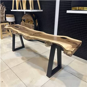 میز تلویزیون روستیک چوبی کد R104 میز TV مبلمان نارنجی مدل 526139