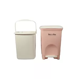 سطل پدالی دو جداره برند بازن اعتماد پلاست مبلمان نارنجی مدل 524686