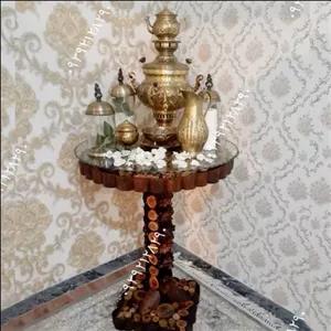 میزخاطره روستیک میز خاطره جنگلی سنتی میز خاطره جدید کمجا ارسال بصورت مبلمان نارنجی مدل 528831