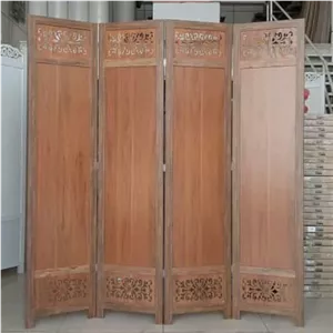 پاراوان پارتیشن چهارلنگه طرح ساده، سبک و قابل حمل و تاشو از جنس MDF مبلمان نارنجی مدل 531011