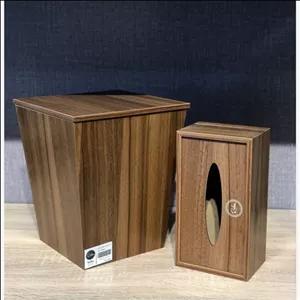 سطل و جای دستمال چوبی سطل و جا دستمال چوبی رایکا جهیزیه عروس ست سطل و جا دستمال MDF ست سطل و دستمال چوبی برند رایکا مبلمان نارنجی مدل 524612