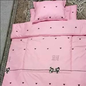 ست لحاف تشک دخترونه،نوزادی تا دو سال ،دو رویه مبلمان نارنجی مدل 516369