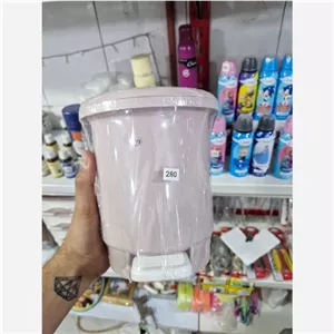سطل زباله لیمون پدالی سطل دوجداره لیمون سطل آشغال مبلمان نارنجی مدل 525449