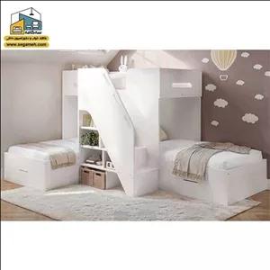 تخت خواب دوطبقه ای بزرگ سال F30021 مبلمان نارنجی مدل 518449