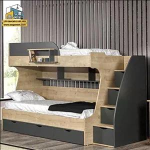 تخت خواب دوطبقه ای بزرگ سال F40012 مبلمان نارنجی مدل 517059