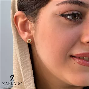 گوشواره میخی طلا خورشید کد E12839