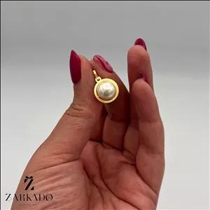 پلاک طلا حلقه و مروارید 100 سوتی