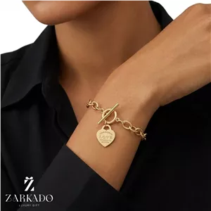 دستبند تیفانی طرح پلاک Love تیفانی با قفل T
