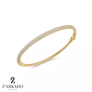 بنگل طلا تمام نگین سایز 2 کسر نگین 