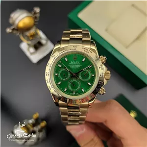 ساعت رولکس دیتونا طلایی صفحه سبز ROLEX DAYTONA GOLD GREEN dial
