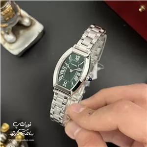 ساعت مچی زنانه کارتیه تونیو صفحه سبز Cartier Tonneau Green Dial