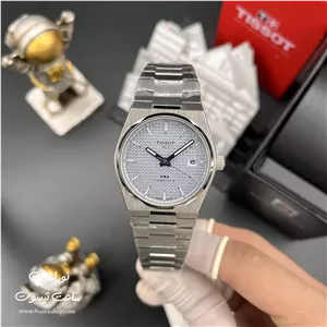 ساعت زنانه تیسوت PRX صفحه آبی روشن TISSOT PRX