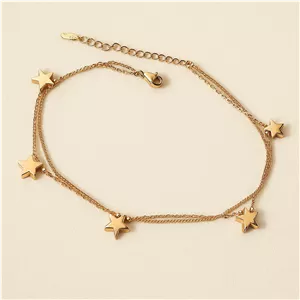 پابند استیل طلایی دخترانه با آویز ستاره برند Xuping