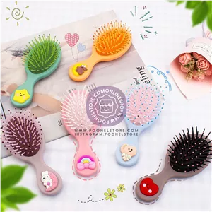 برس مو سیلیکونی پینترستی، برس مو فانتزی سیلیکونی ضدحساسیت، شانه مو فانتزی با سوزن های سیلیکونی و ضدحساسیت Cute All People Girls And Boy Best Anti Alergy Silicon Hair Brush