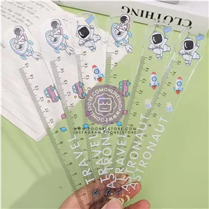 خطکش کریستال فانتزی/پینترستی 15 سانتیمتر کد 44410244 student ins ruler cartoon cute 15cm plastic comic scale painting measuring tool office school supplies