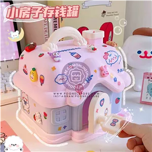 قلک پینترستی آموزش پس انداز، قلک فانتزی پاستیلی مناسب کودک کد 64084222 hokaichi creative small house children girls piggy bank poonelstore.com
