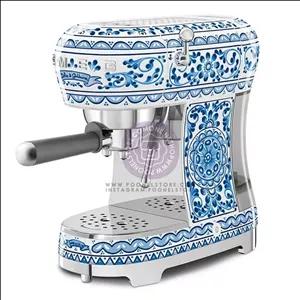 اسپرسو ساز مدیترانه ای دولچه گابانا اسمگ، دستگاه اسپرسو ساز نیمه صنعتی اسمگ، اسپرسو ساز ایتالیایی اسمگ نسخه اورجینال مدل SMEG ECF02DGB espresso maker www.poonelstore.com