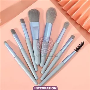 ست براش میکاپ کیفی، ست براش کیفی آرایشی 8 عددی نسخه وارداتی و اورجینال Cute Beauty Bag Pink Brush Original Version Best Brand Everyday Essentials Poonel Store
