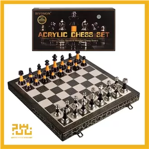 ست شطرنج لوکس چوبی با مهره‌های آکریلیک BIVOMON