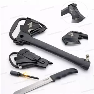 تبر اورجینال حرفه ای تاکتیکال گربر با چخماق و چاقو استروا