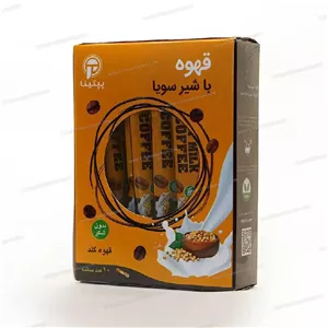 قهوه با شیر سویا پپتینا بدون شکر شیرین شده با استویا ساشه 10 عددی