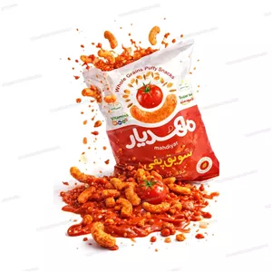 پفک رژیمی سویق پفی غلات کامل کچاپ ۵۰ گرمی مهدیار