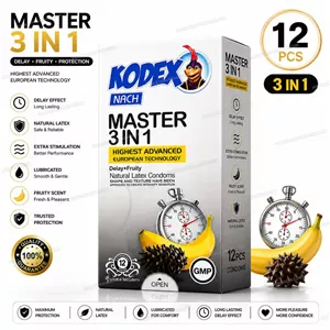 کاندوم تاخیری کدکس مدل master بسته 12 عددی