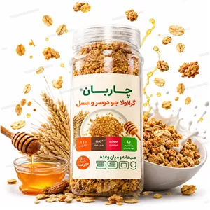 گرانولا جو دوسر و عسل 390 گرمی چاربان