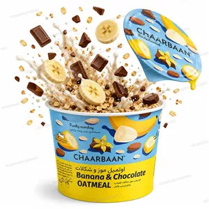 اوتمیل فوری با طعم موز و شکلات 55 گرمی چاربان