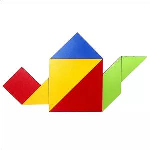 بازی فکری مستر راد مدل تانگرام رنگی طرح هدیه