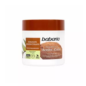 ماسک مو آبرسان و ترمیم کننده باباریا Babaria حاوی شیر نارگیل 400 میل