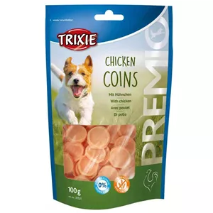 تشویقی سگ تریکسی مدل Chicken Coins وزن ۱۰۰ گرم