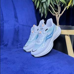 کتانی مردانه ساکونی بامیکو سفید سبز فیروره ایی