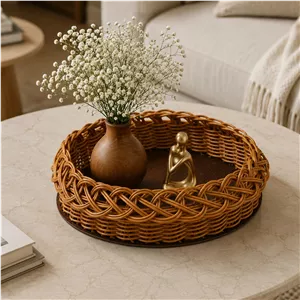 سینی بدون دسته  ارغوان بافی سایز 25×25 سانتی متر