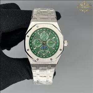 ساعت مردانه اودمار پیگه نقره ای صفحه سبز  Audemars piguet 32846