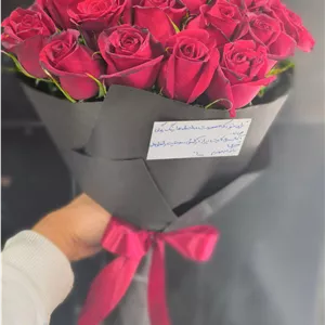 سفارش دسته گل رز هلندی قرمز 01